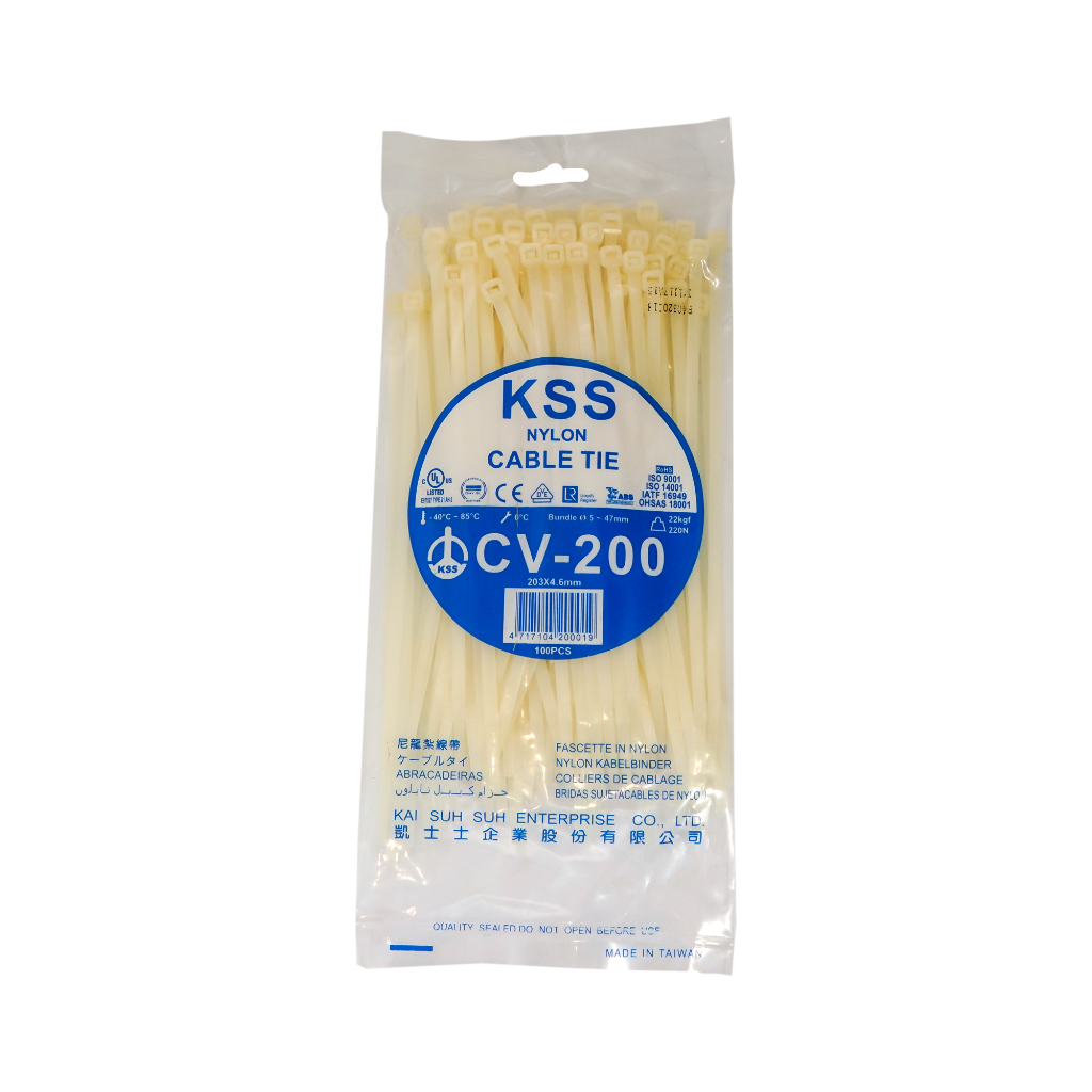 Jual KSS CABEL TIE CV200 203 x 4.6 NYLON KABEL TIES KSS CV200 203X4.6MM ...