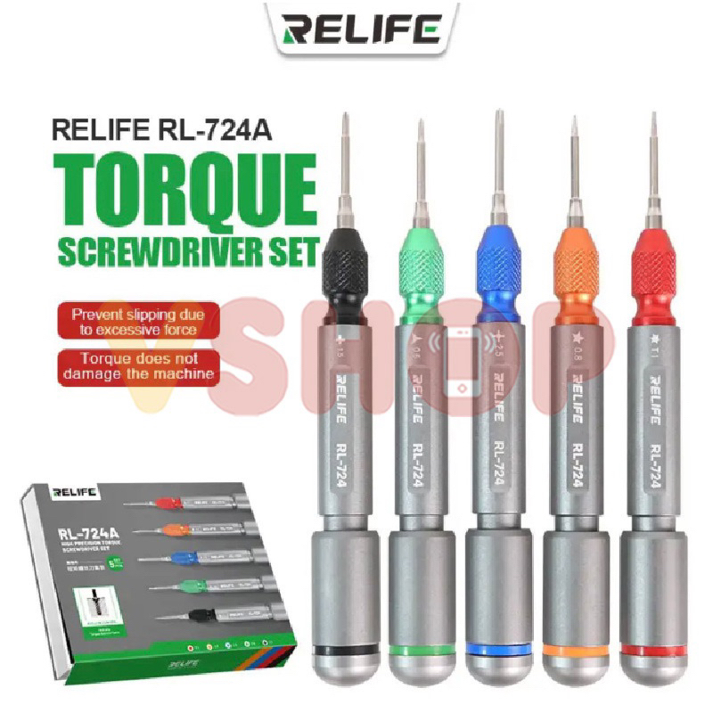Jual OBENG SET - HIGH PRECISION TORQUE SCREWDRIVER SET 5 IN 1 RELIFE RL ...