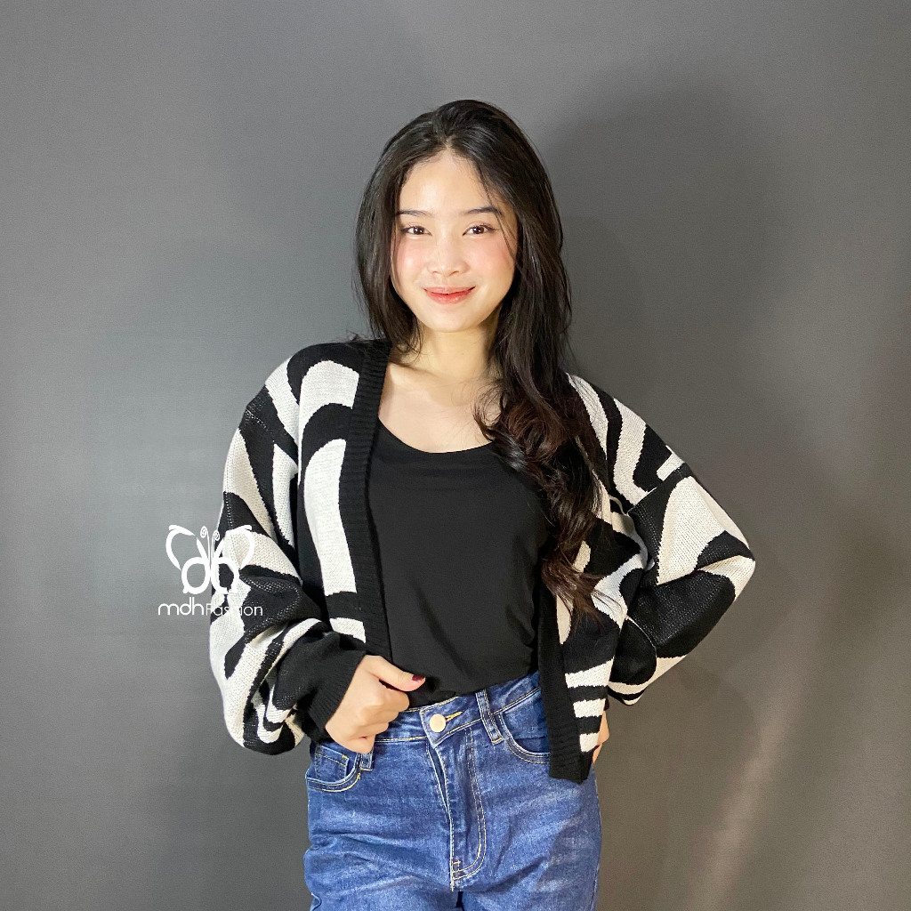 Jual Dera Cardi Bolero - Cardigan Rajut Crop Top Bolero Lengan Balon ...