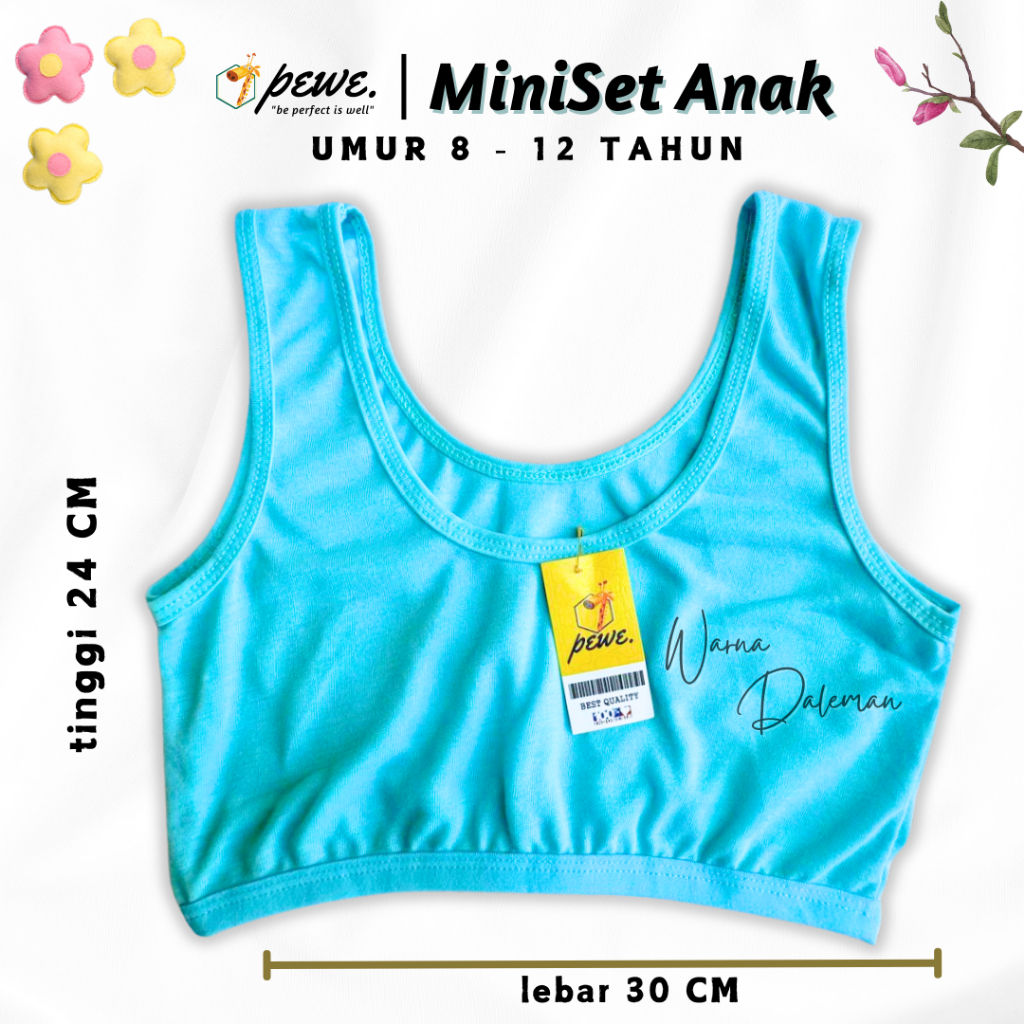Jual 6 Pcs Mini Set Anak Perempuan SD Miniset Bra Anak Step 1 Rayon ...