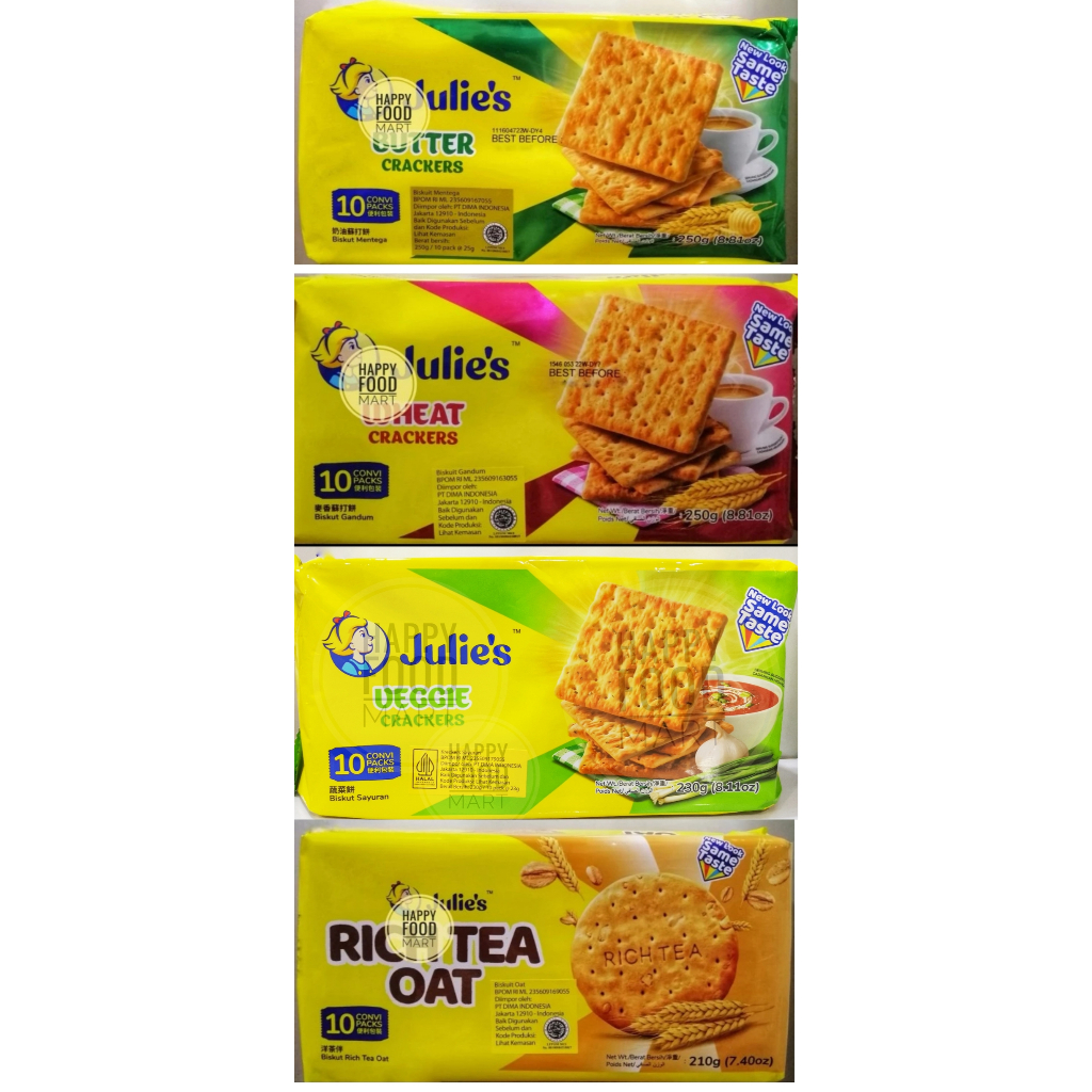 Jual [HALAL] JULIE'S BUTTER CRACKERS/JULIES RICH TEA OAT/BISKUIT ...