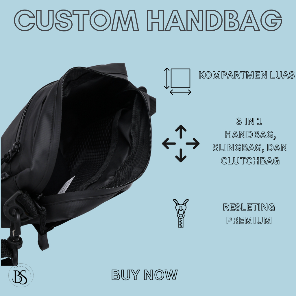 Jual Handbag Custom Design Suka Suka Material Bimo Waterproof Garansi ...