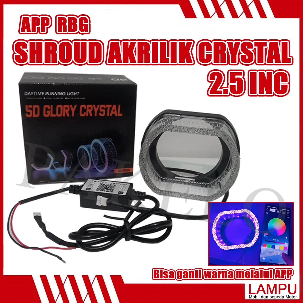 Jual Shroud Akrilik 2.5INC/Grade A Angel Eye Crystal Premium/Ada Mode