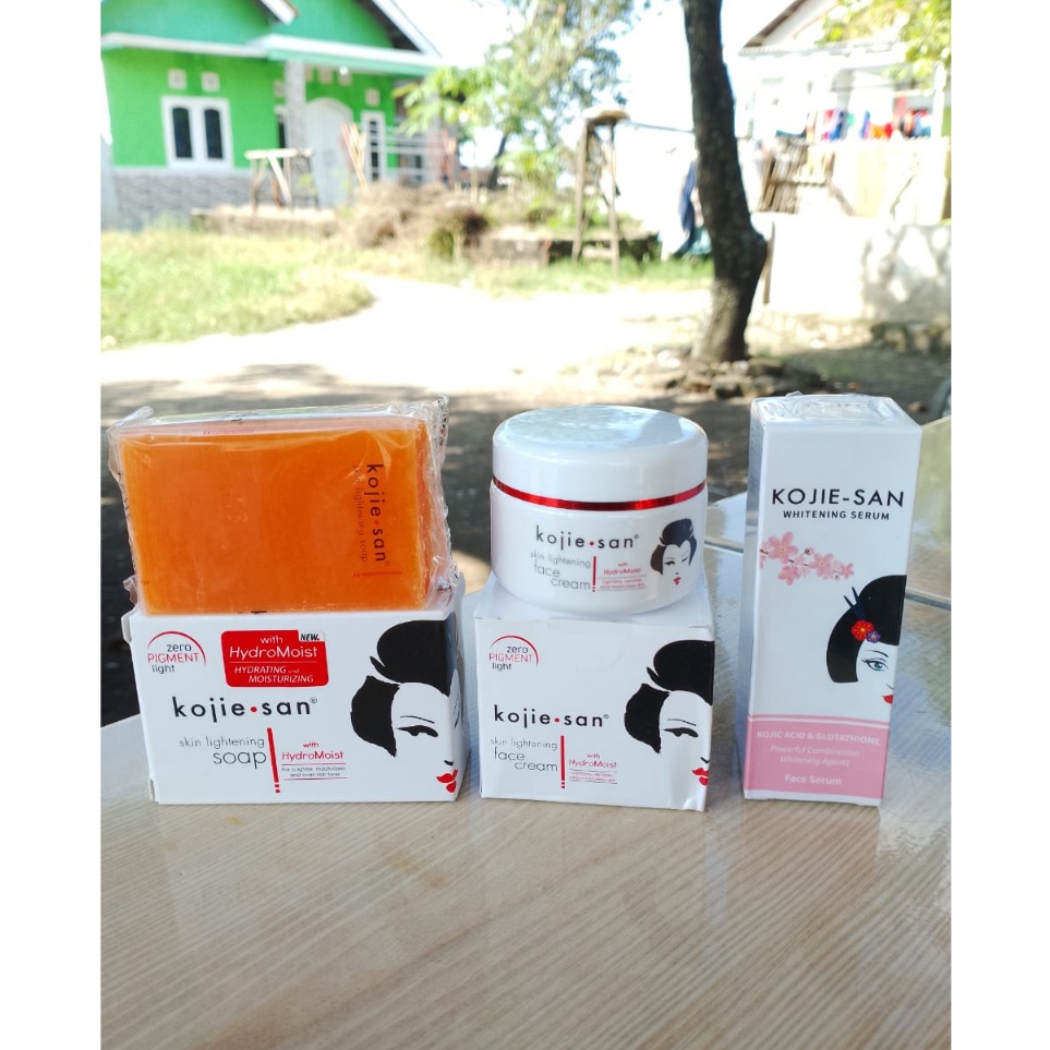 Jual Paket Ekonomis NEW Kojie san 3 in 1 Face Lightening Cream 3gr