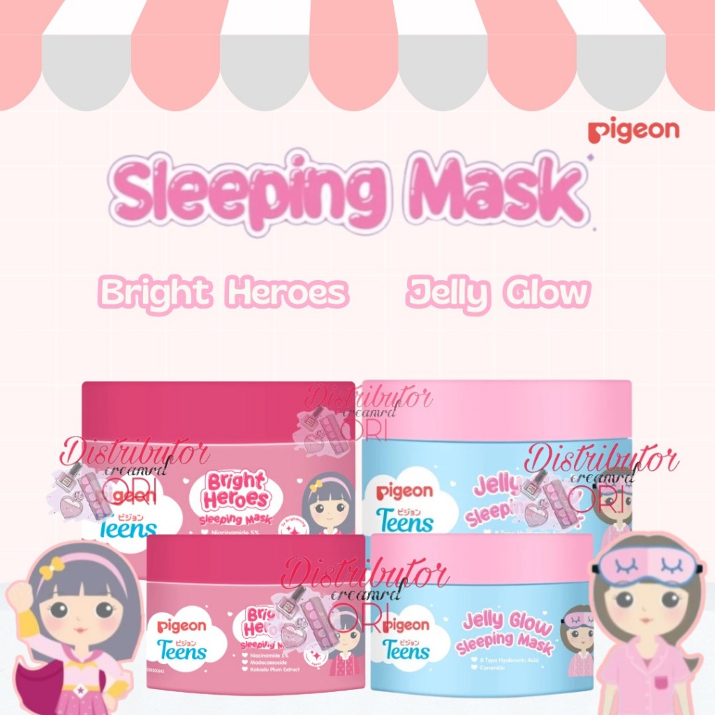 Jual PIGEON TEENS JELLY GLOW SLEEPING MASK 30G / BRIGHT HEROES SLEEPING ...