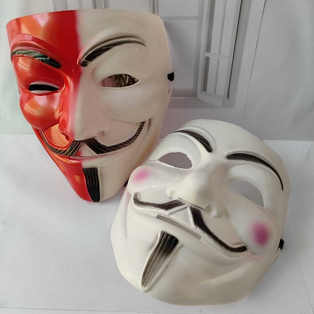 Jual Topeng Anonymous / Topeng Hacker White Version / Topeng Hacker ...