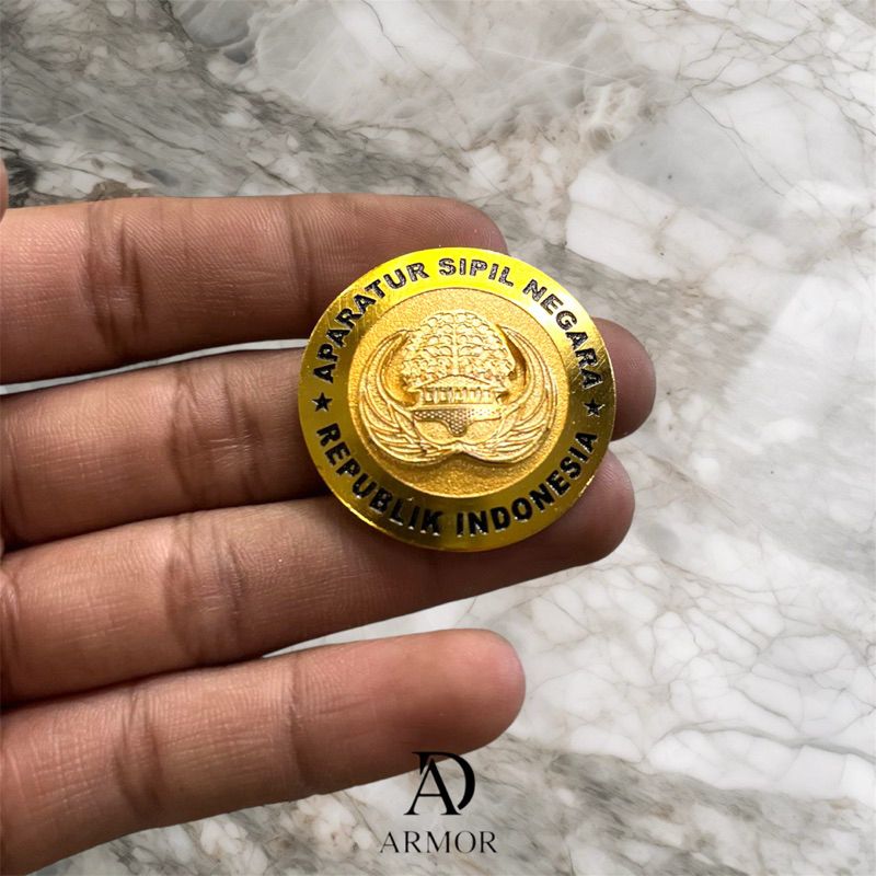Jual Pin korpri ASN bulat timbul perekat magnet pin aparatur sipil ...