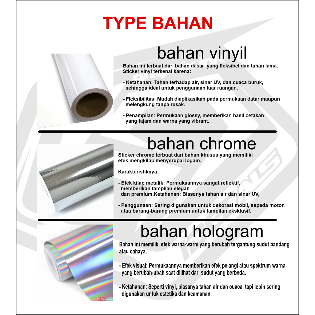 Jual striping sticker crf 150l motif petir simpel bahan vinyil,chrome ...