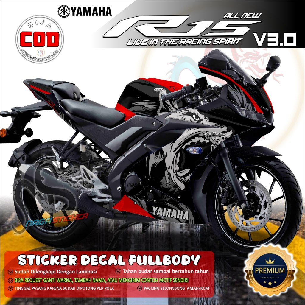 Jual BISA COD DECAL STIKER FULL BODY R15 V3 VARIASI SRIGALA PT30013 ...