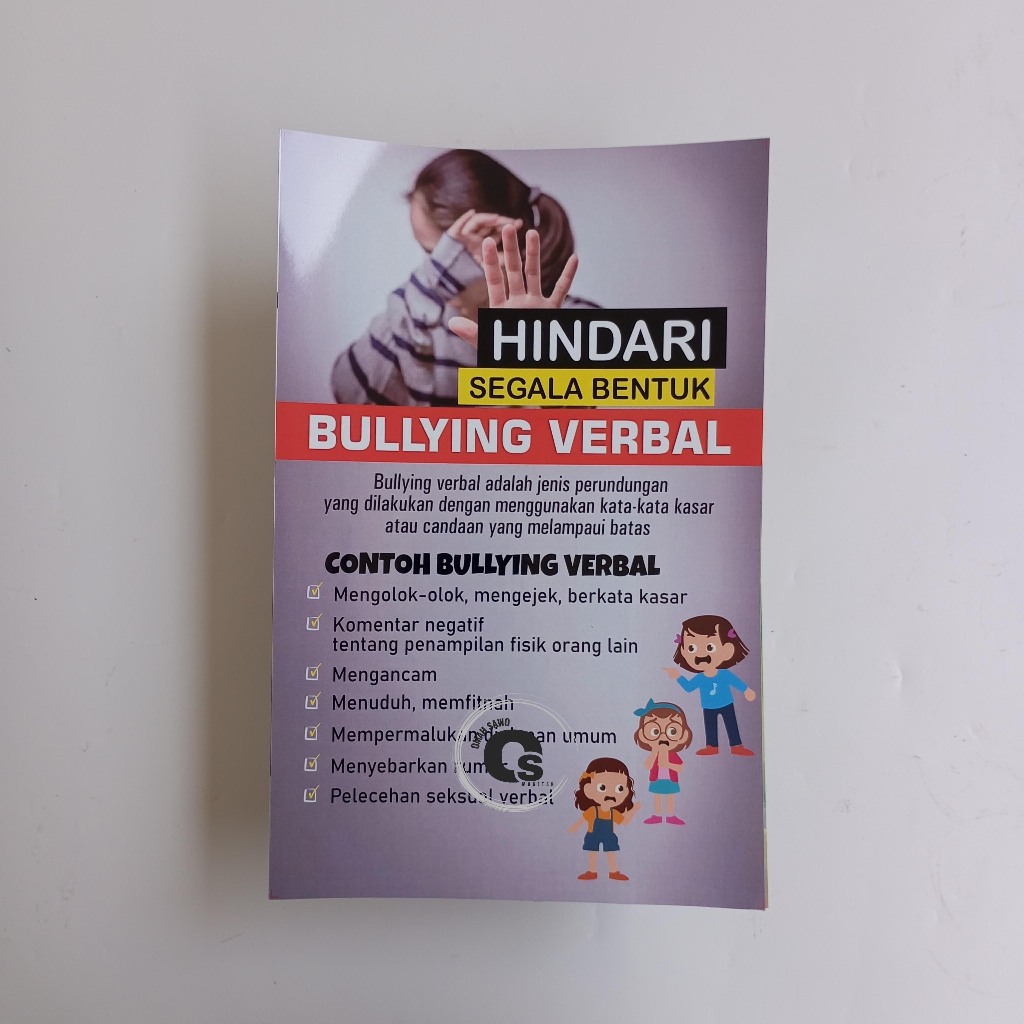 Jual Stiker Hindari Segala Bentuk Bullying Verbal - Contoh Perundungan ...