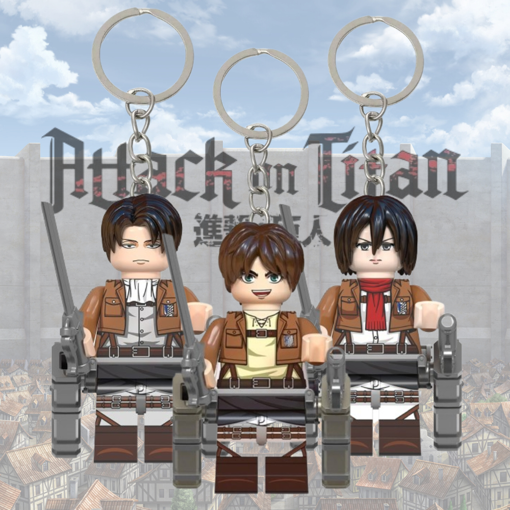 Attack on titin mini figure selling keychains