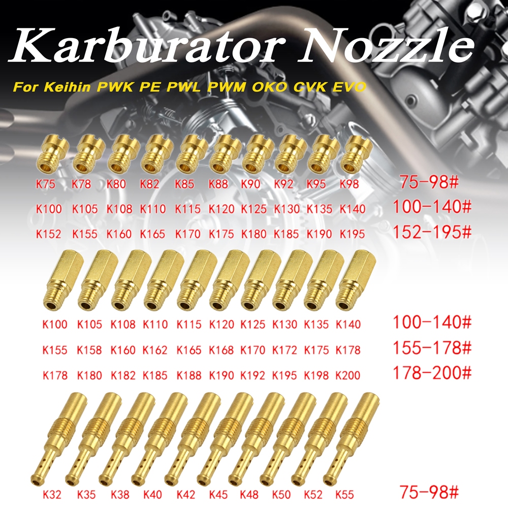 30X JETS PRINCIPAUX de carburateur Jet pilote lent pour Pwk Cvk PE