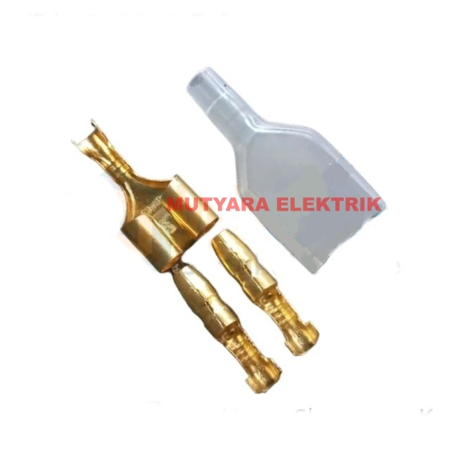 Jual Skun Terminal Bulat Gepeng Cabang Dua | Skun Bulat Female Dobel ...
