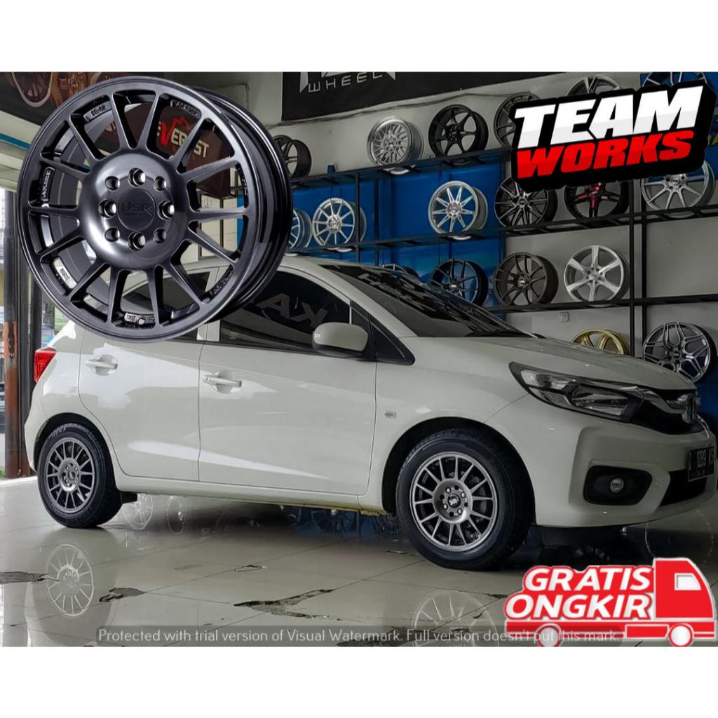 Jual VELG MOBIL RING 15 HSR FE02 HYPER BLACK UNTUK BRIO MIRAGE MARCH ...