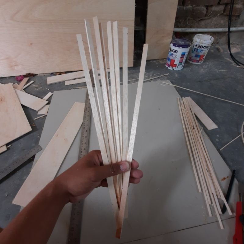 Jual stik kayu pajang 50cm tebal 3 mm (isi 15 pcs) | Shopee Indonesia
