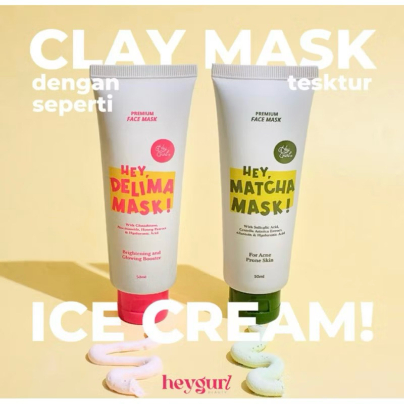 Jual HEYGURL MASK DELIMA MATCHA PREMIUM FACE MASK HEY MATCHA DELIMA ...