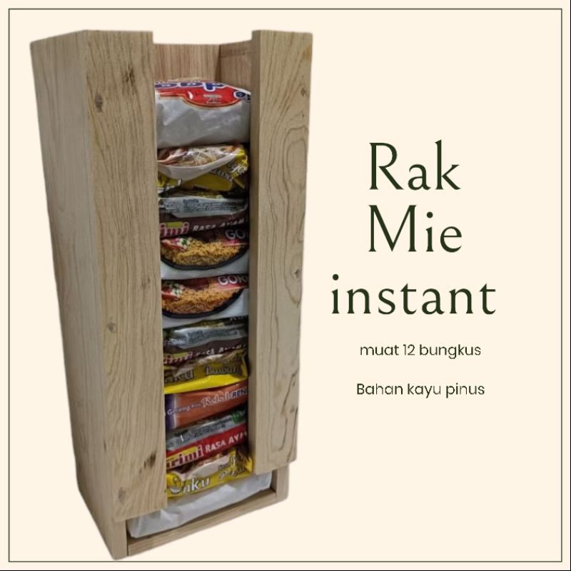 Jual Rak Mie Instant Rak kayu Minimalis Rak Mie Kayu Pinus | Shopee ...