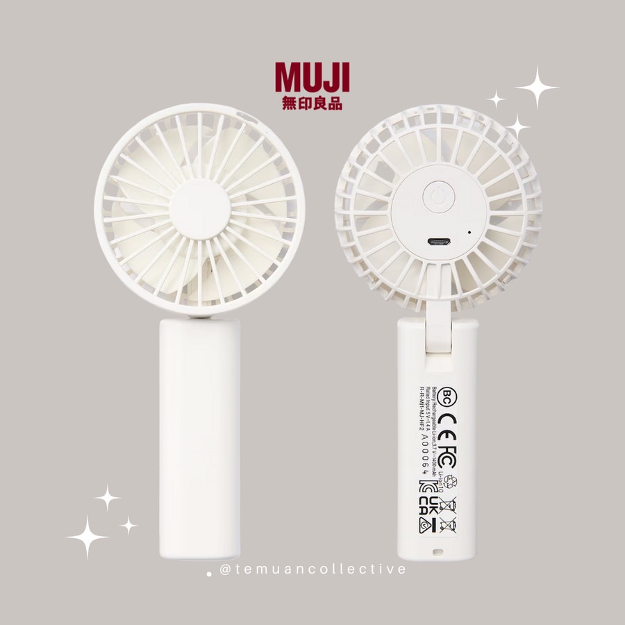 Jual MUJI Rechargeable Compact Handheld Fan - Kipas Tangan Portable ...