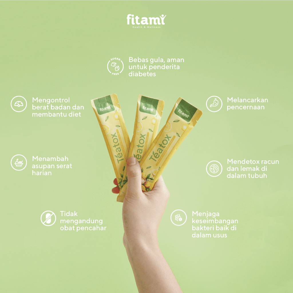 Jual Fitami Teatox Lemon Tea Detox Fiber Drink - 1 Box Isi 7 Sachet ...