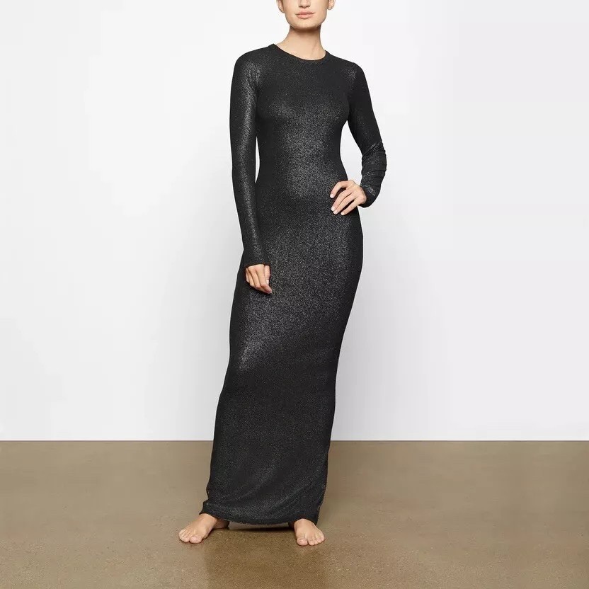 skims soft lounge shimmer long sleeve dress Save 45 on Skims Soft Lounge Shimmer Dress | UK Shipping
