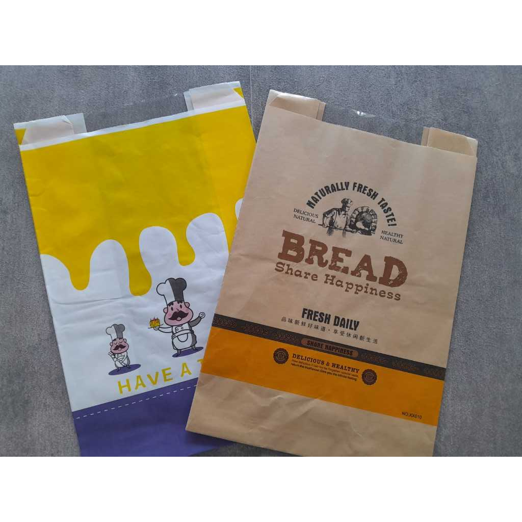 Jual PAPER BAG ROTI TAWAR/ROTI MANIS TANPA LEM 10 PCS (MOTIF RANDOM ...
