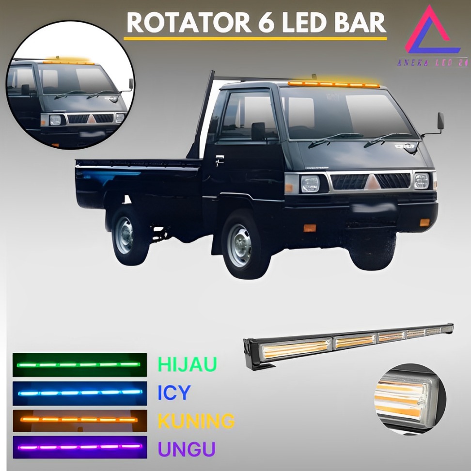Jual Lampu Flash Mobil Lampu Penerangan Otomatis Rotator Led 6 Bar ...
