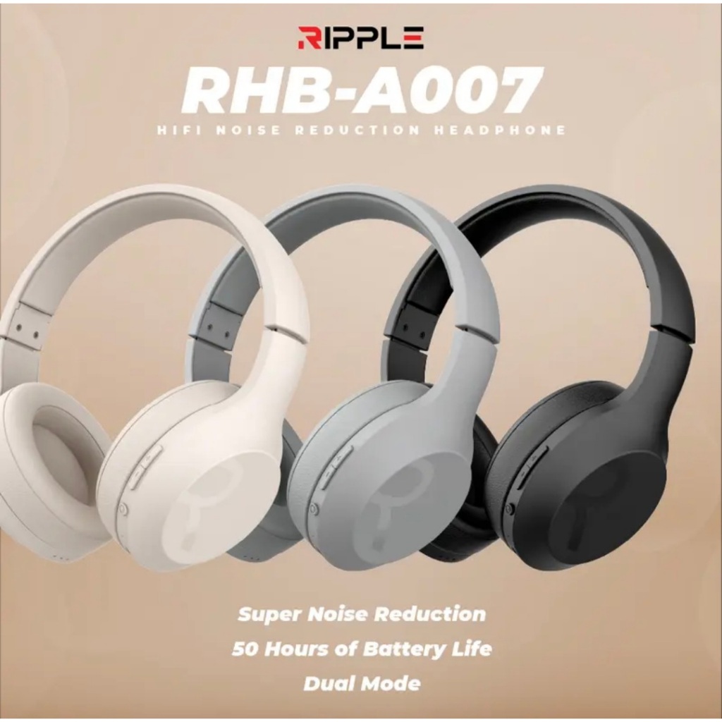 Jual Ripple Rippods Headphone Bluetooth RHB A007 Noise Reduction High ...