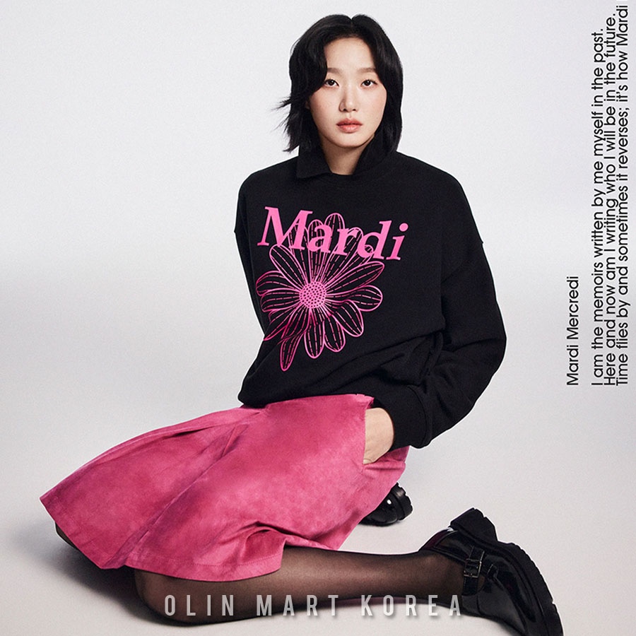 SWEATSHIRT FLOWERMARDI_BLACK PINK main image 0