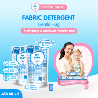 MY BABY Fabric Detergent Gentle Hug [450 mL / 2 pcs] - Deterjen Pakaian Bayi Anti Bakteri - Exp: 10.2026