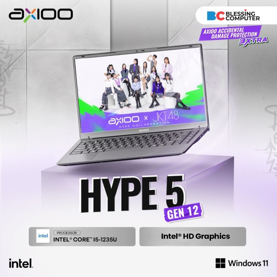 Jual AXIOO Mybook HYPE 5 G12 Core i5 1235U 8GB 256GB W11 BLACK NBAXMH ...