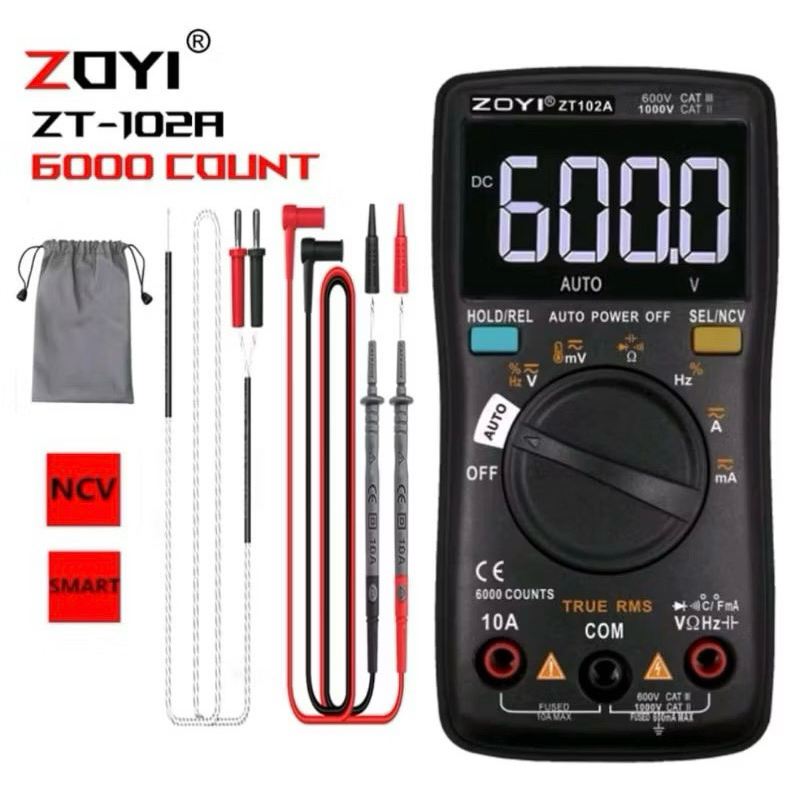 Jual Zoyi ZT102A Upgrade Auto Smart Avometer Multitester Digital NCV ...