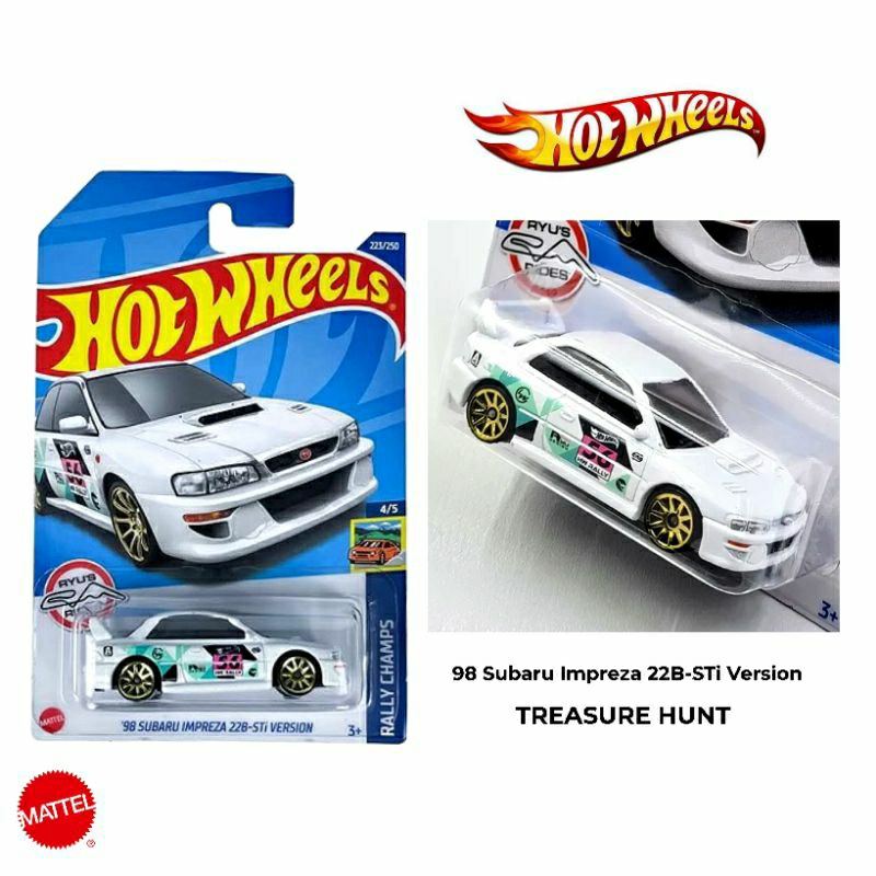 Hot Wheels '98 Subaru Impreza 22B-STi – 1:64, Schwarz, Store Exclusive, 70's Vs. 90's Serie, Nummer 244/250