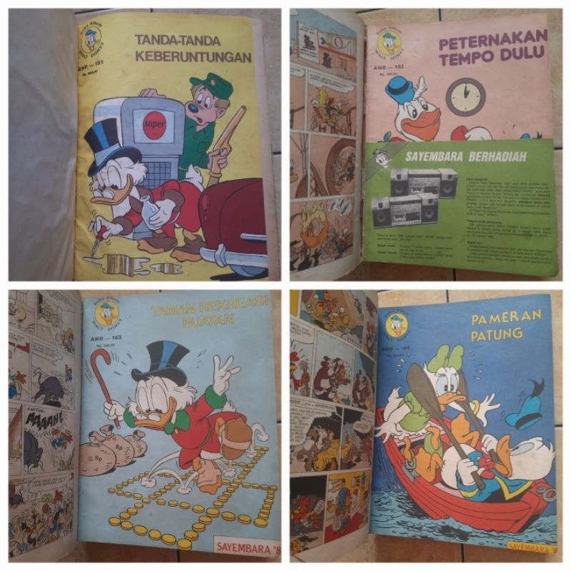 Jual Bundel Hardcover Komik Lebar Donal Bebek AWD Album Walt Disney Isi ...