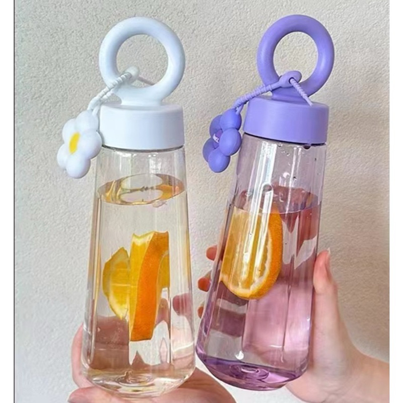 Jual Botol Flower 500ml Bening Oval free stiker lucu | Shopee Indonesia
