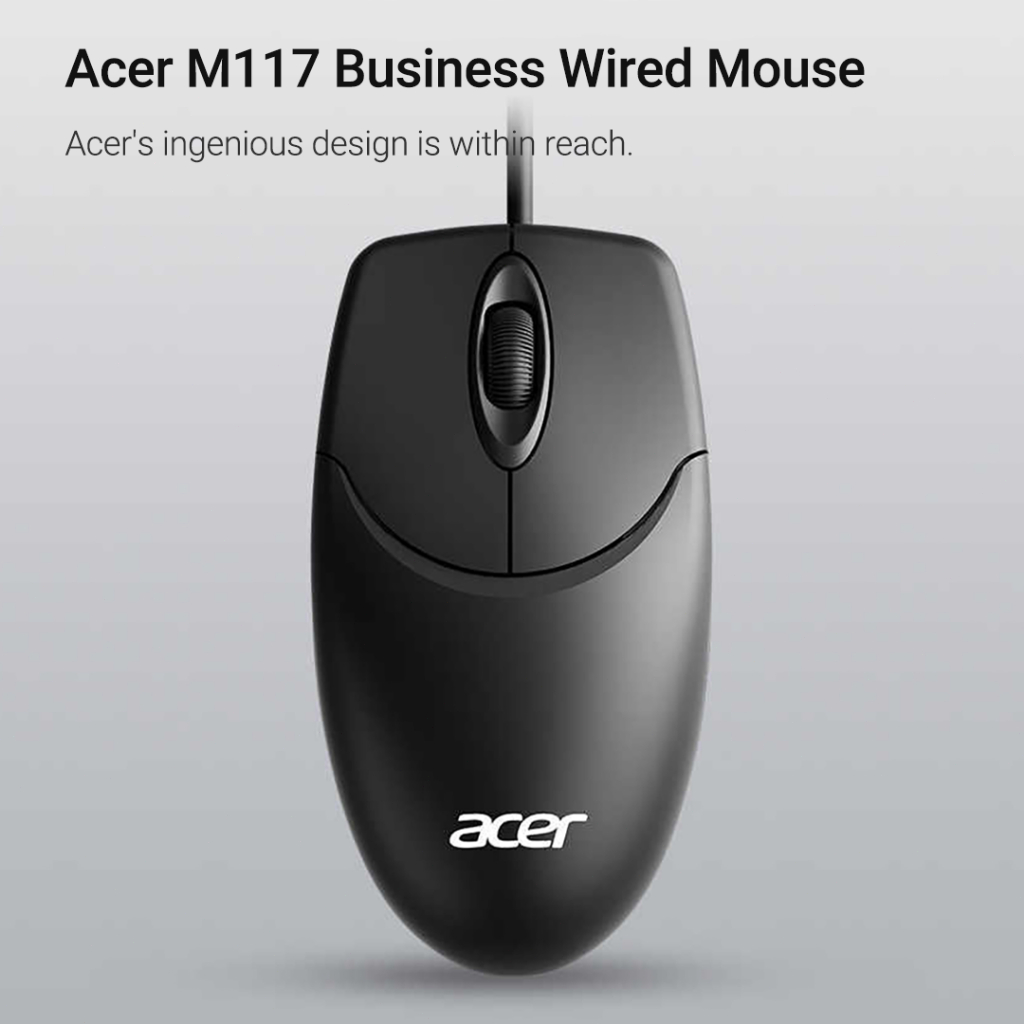 Jual Acer M117 Mouse Wired Mute Click Mechanical Fretting Rebound ...