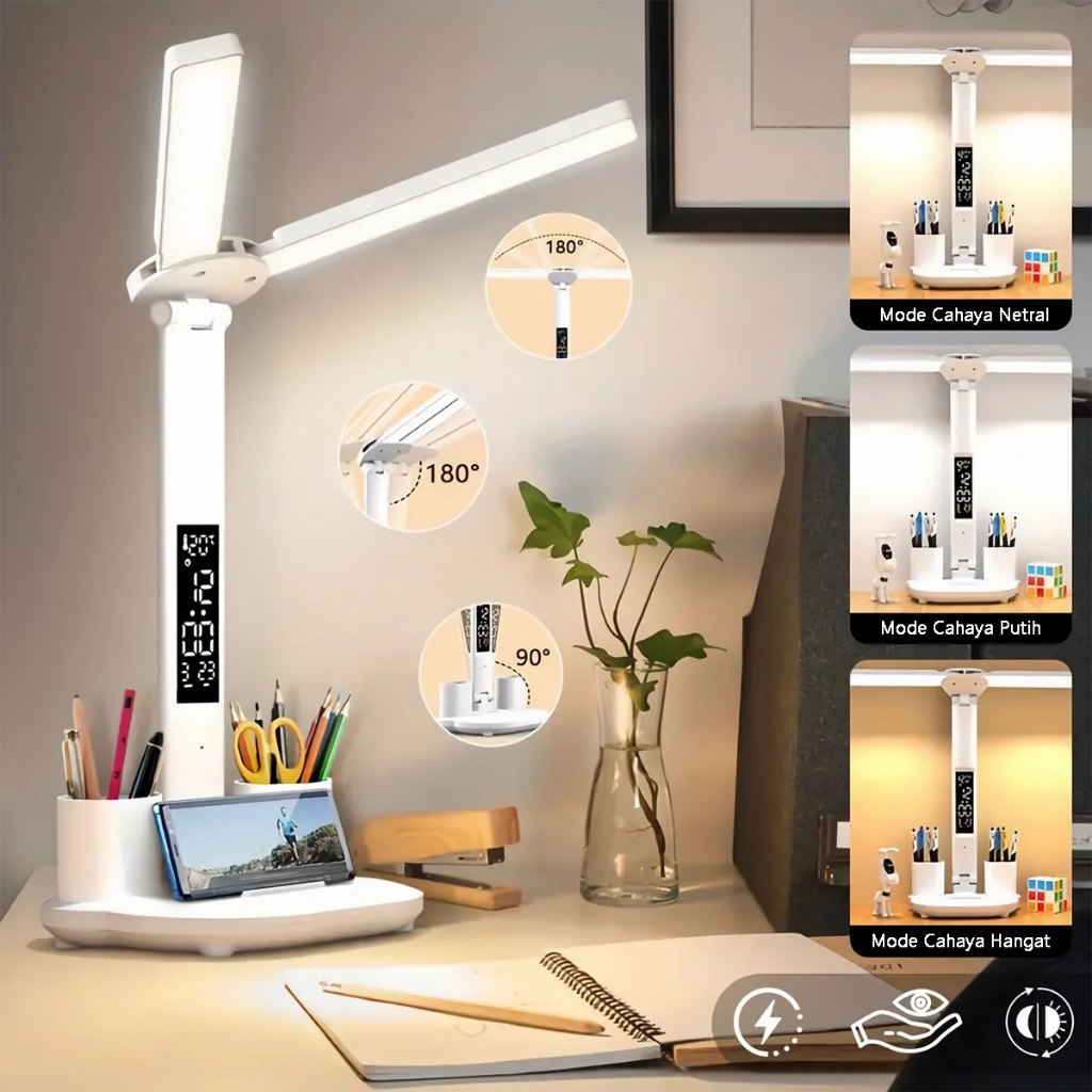 Jual Lampu Meja LED Lipat Portabel Multifungsi Anti Cahaya Biru - Ideal ...