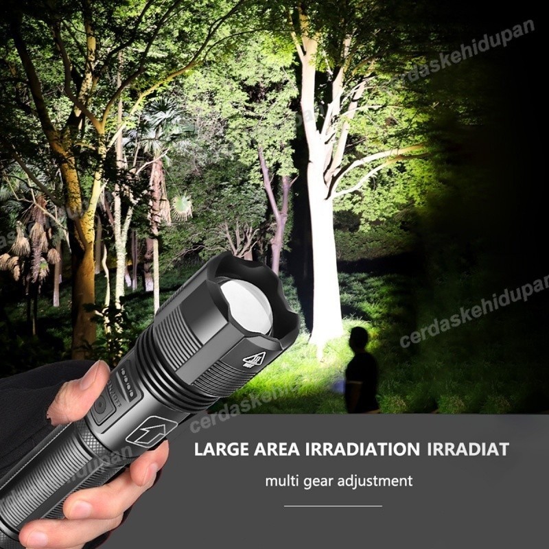 Jual Paket lengkap Senter LED Tactical 100000 Lumens Xhp 50 - Kualitas ...