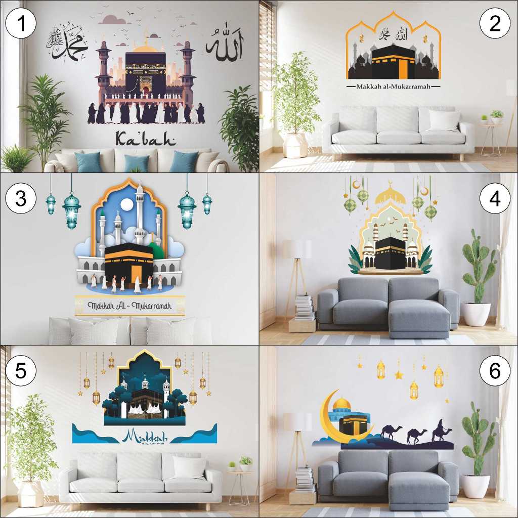 Jual Ready Stok Wall Sticker Motif Makkah Ka'bah Stiker Dinding ...