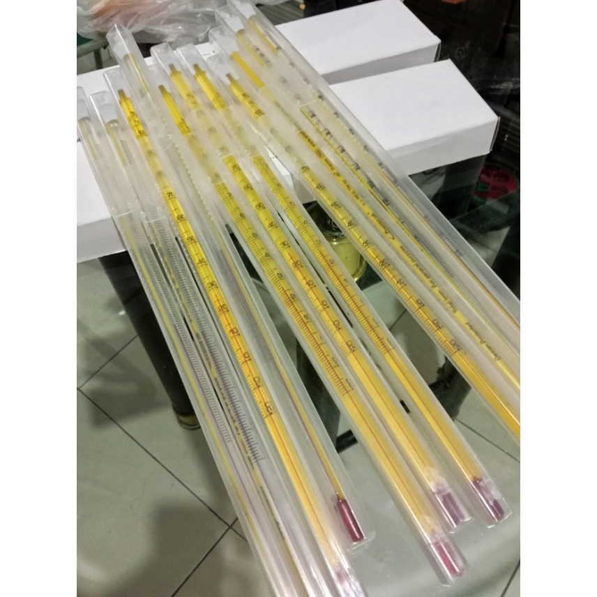 Jual Termometer Kaca -20 +110 Test Suhu BBM Bensin Solar Glass ...