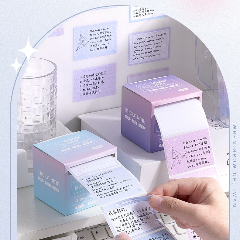 Jual 256 Lembar Label Corak Gradasi Unik Cocok Pull-out Memo Sticky ...