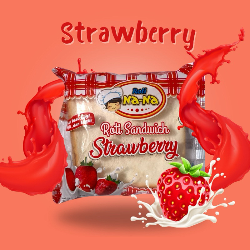 Jual Roti Nana Sandwich Rasa Strawberry (BUNDLINGS 5 PCS) Roti Kemasan ...