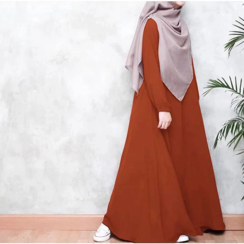 Detail bahan crinkle airflow gamis Salwa