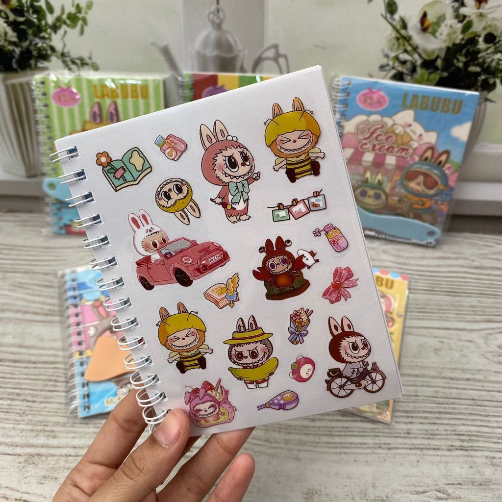 Jual Buku Sticker LABUBU isi 12 Halaman + FREE Spatula dan Gantungan ...
