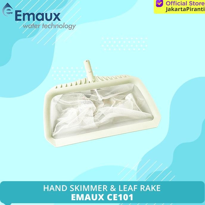 Jual peralatan kebersihan kolam renang hand skimmer leaf rake emaux ...