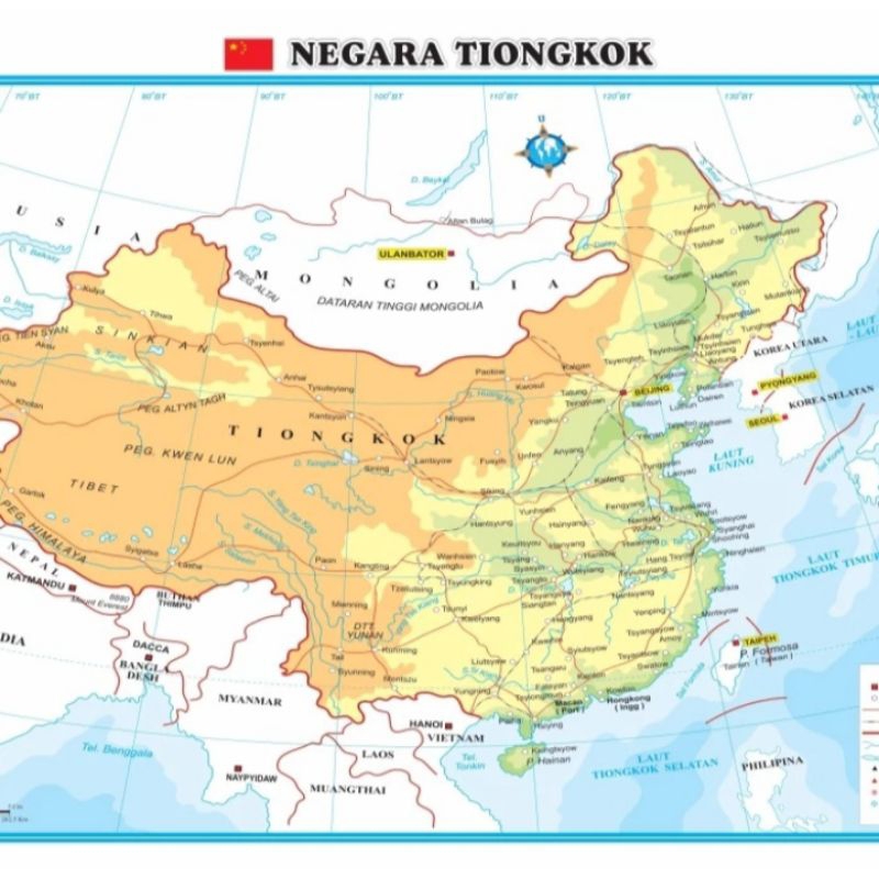 Jual Peta Bingkai Negara Tiongkok / China Ukuran Sedang | Shopee Indonesia