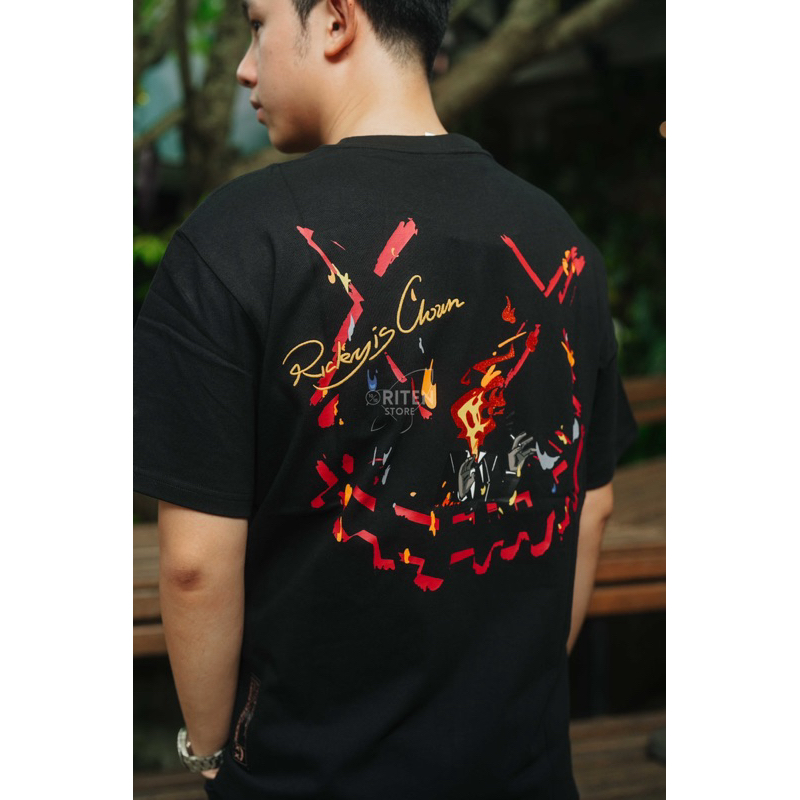 Jual Ricky Is Clown Flame Thug Smiley Tee Black Original / Baju Kaos ...