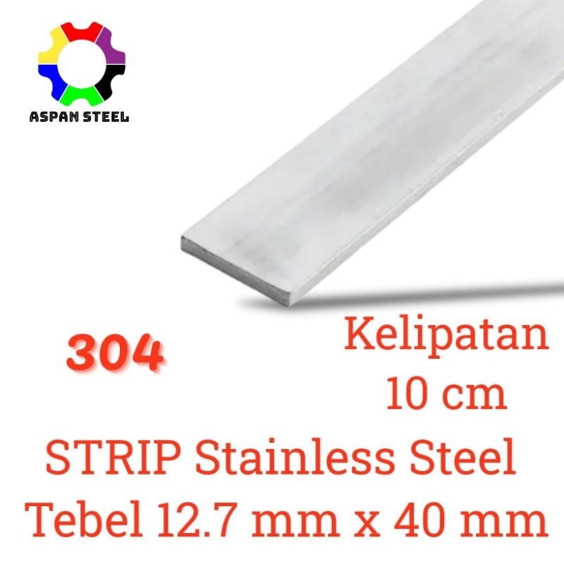 Jual Strip tebel 12.7mm x 40mm stainless steel | Shopee Indonesia