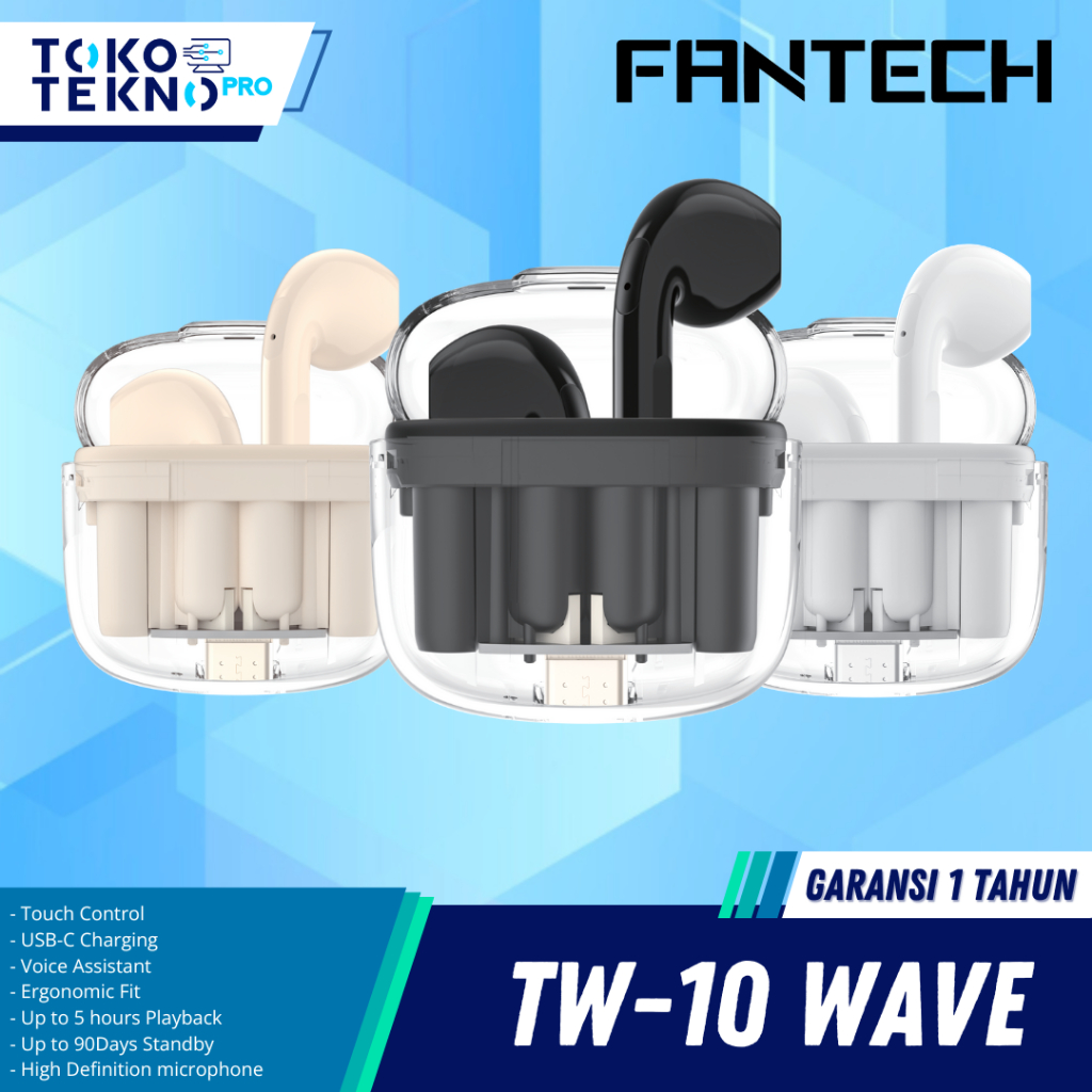 Jual Fantech TW10 / TW-10 Wave 10 TWS Audio Premium Quality Garansi ...