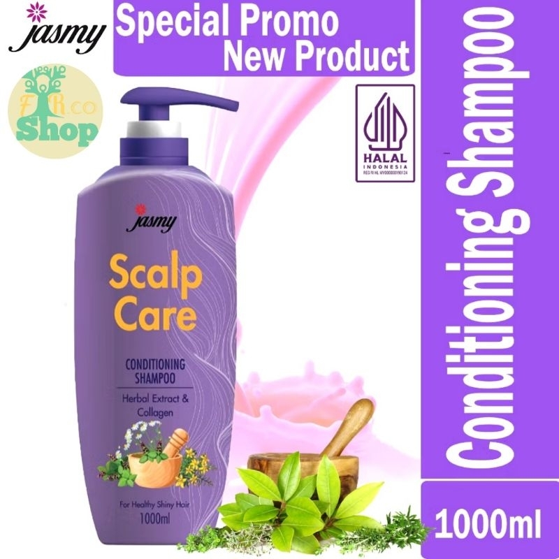 JASMY SHAMPOO Scalp Care Herbal Extract & Collagen Shampoo 1000ml