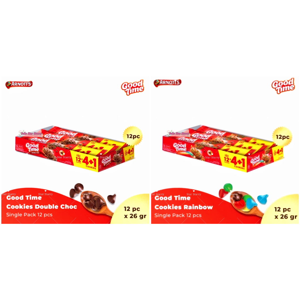 Jual [Per Pack] Good Time Cookies Double Choco Box 26,5 gr @12Bks (4+1 ...